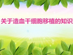 造血干细胞移植健康教育手册