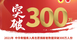 中华骨髓库入库志愿捐献者突破300万